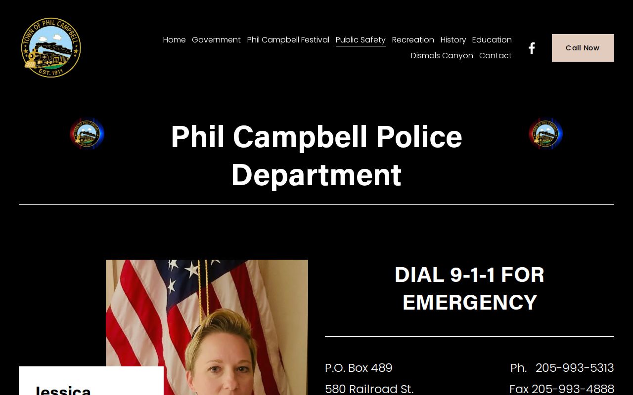 Phil Campbell Police Department arrest record and busted mugshot contact information